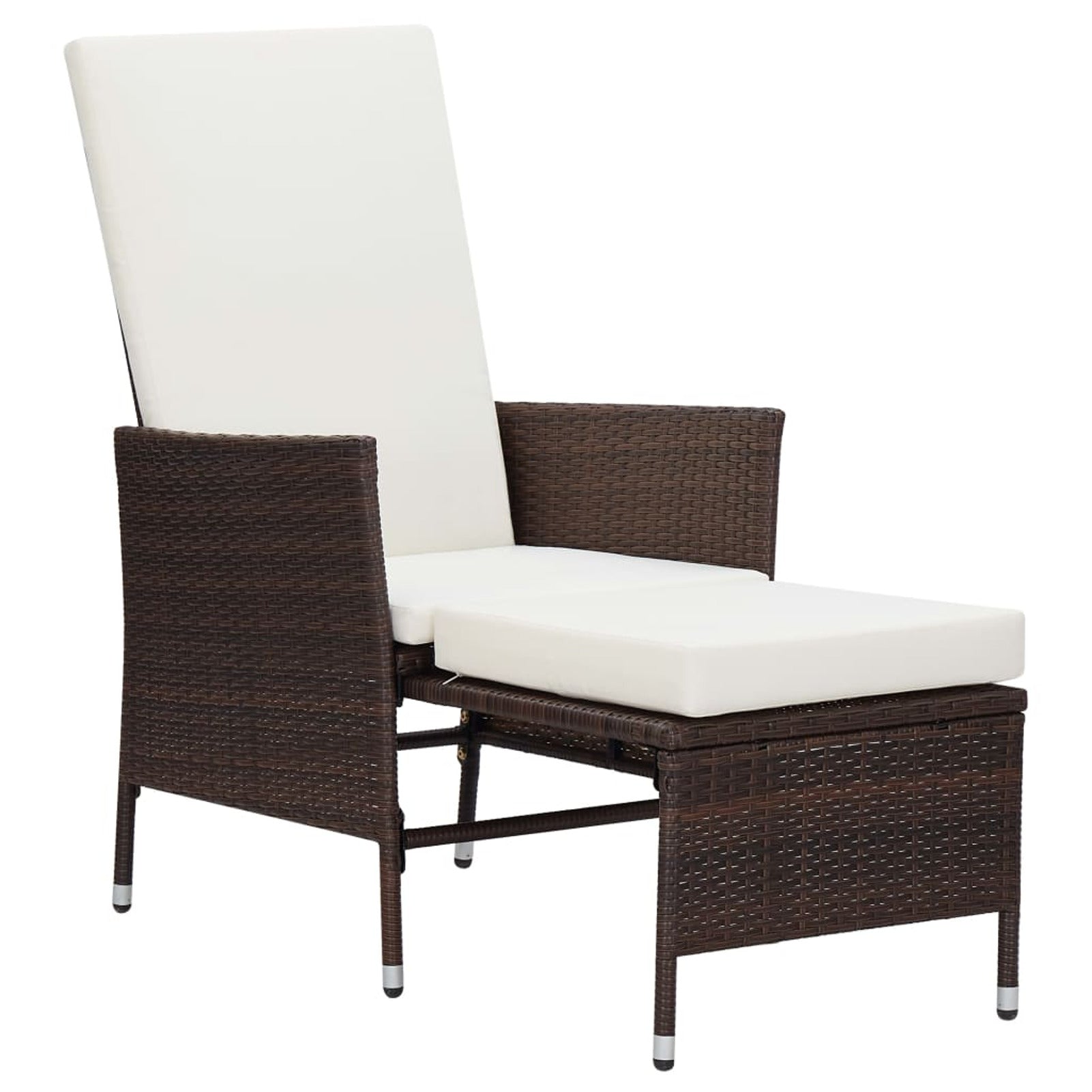 3 Piece Poly Rattan Outdoor Lounge Set with Cushions and Steel Frame V302068