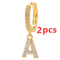 925 Sterling Silver Cubic Zirconia Hoop Earrings A964