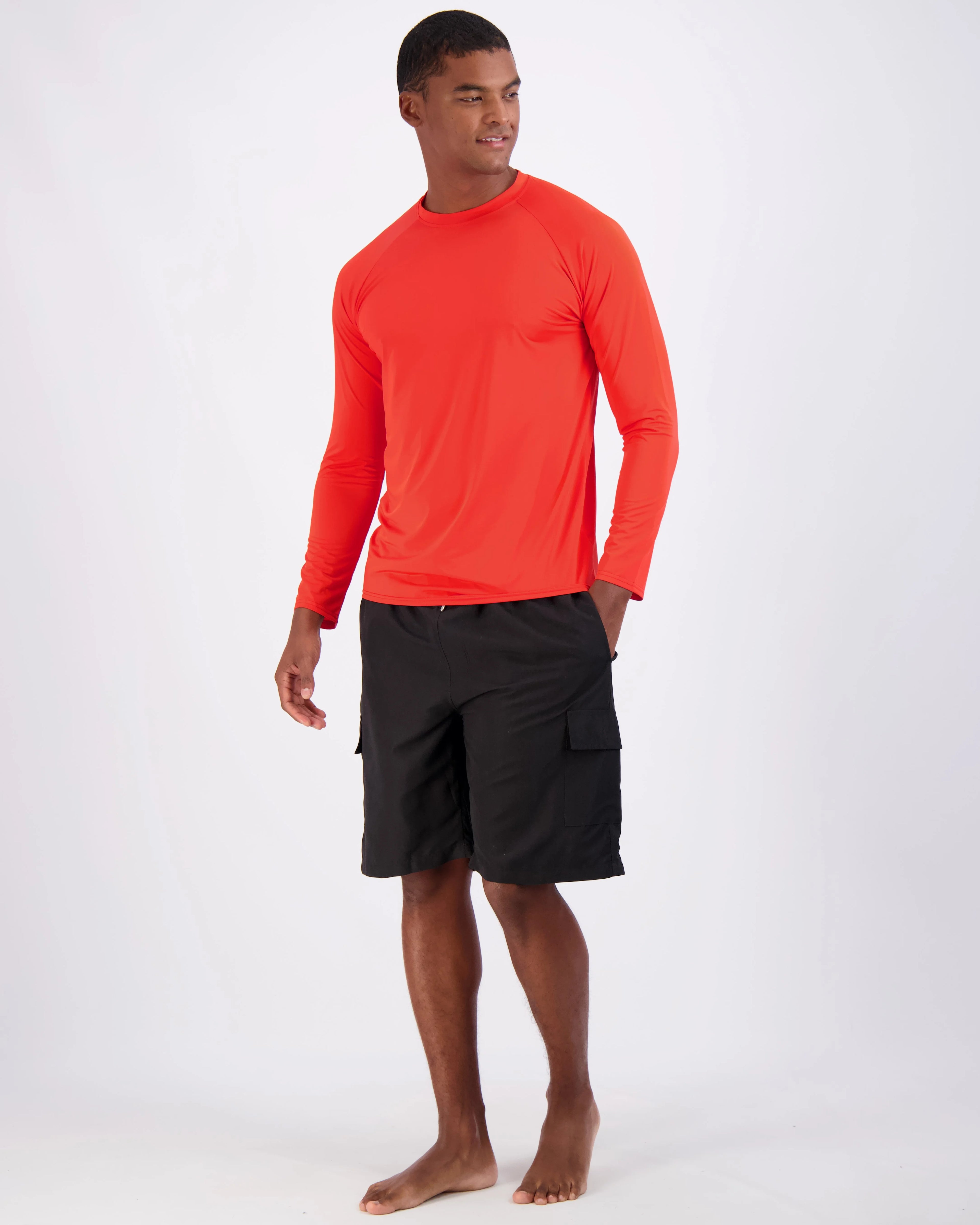 4 Pack Mens Long Sleeve Rash Guard Shirt Swimwear UPF 50+ Surf Top U8146
