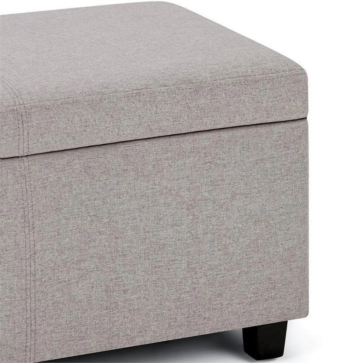 Solid Wood Storage Bench in Cloud Gray G34628