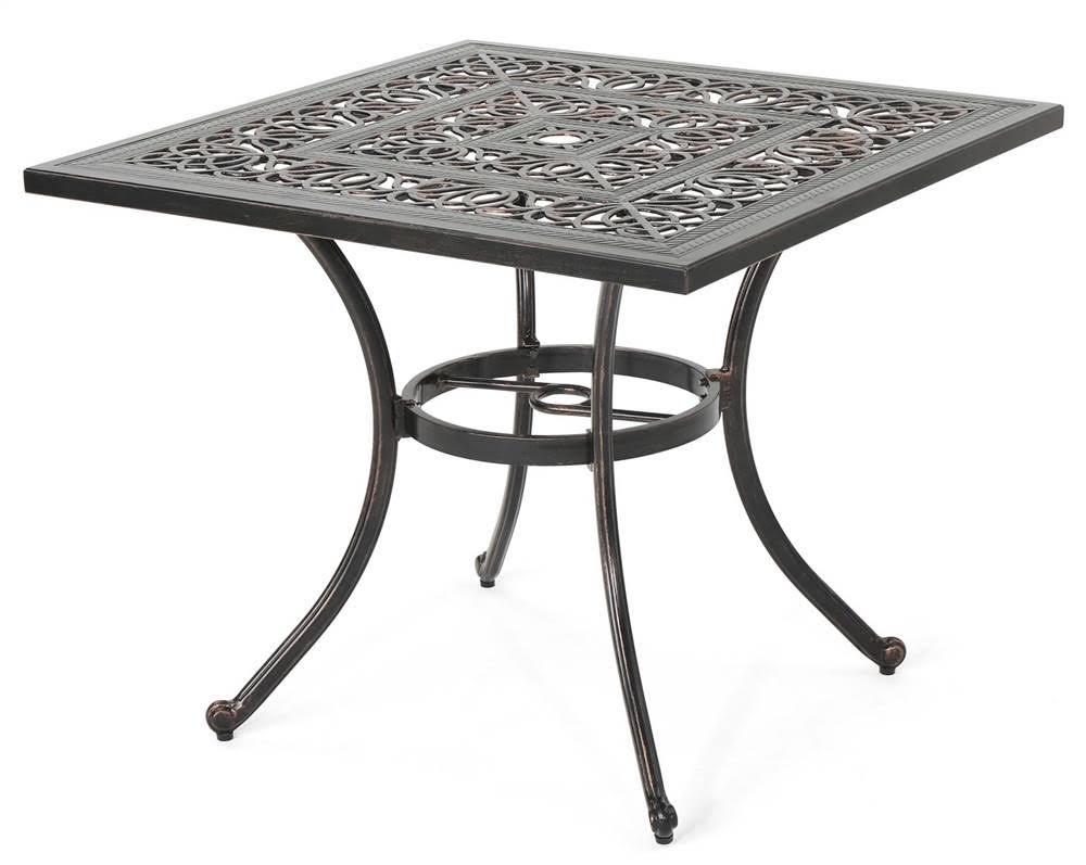 Shiny Copper Cast Aluminum Dining Table Q735
