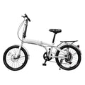 20 inch White Folding Bike with 7-Gear Disc Brakes Aluminum Alloy L131074