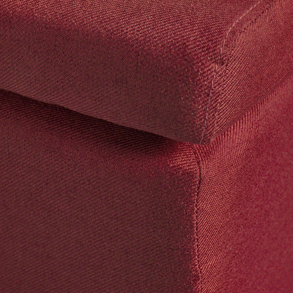 Red and Brown Rectangular Storage Ottoman X25529