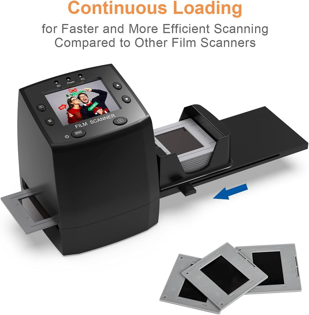 135 Film Scanner Slide Viewer with Slide Mounts Feeder Pack of 2 J482611