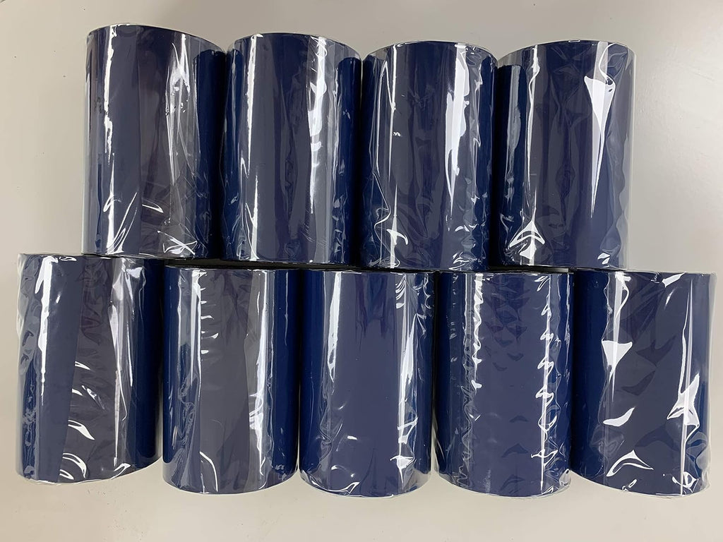 Black Standard Resin-Enhanced Wax Thermal Transfer Printer Ribbon 9-Rolls D886