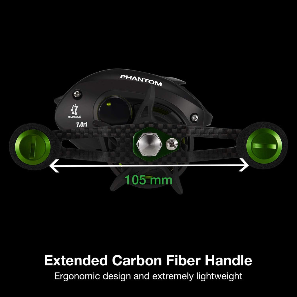 Carbon Fiber Baitcasting Reel, 5.7oz, 7.0:1 Gear Ratio Y33020