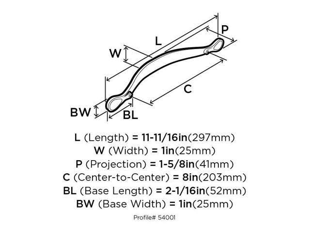 8 in Center Appliance Pull - Satin Nickel B4246