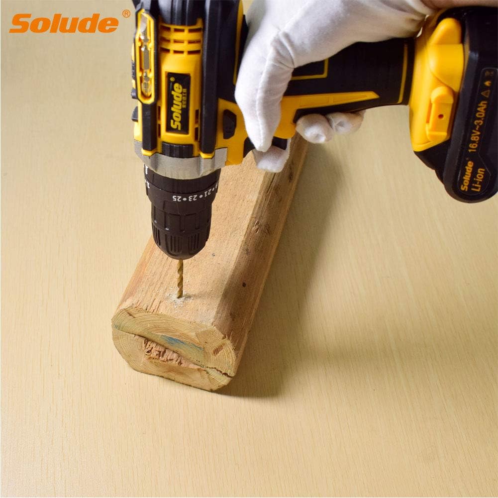Cordless Drill Set, 16.8V Power Drill, 125Pcs Home Power Combo Tools Kit, 3/8 Inch Keyless Chuck, 2-Variable Speed, 25+1 Torque Setting, Built-in LED, Pack of 2 B522826