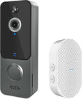Video Doorbell Camera Wireless 1080P HD Night Vision 2-Way Audio R6045