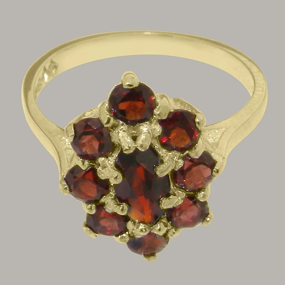9k Yellow Gold Garnet Statement Ring P5035