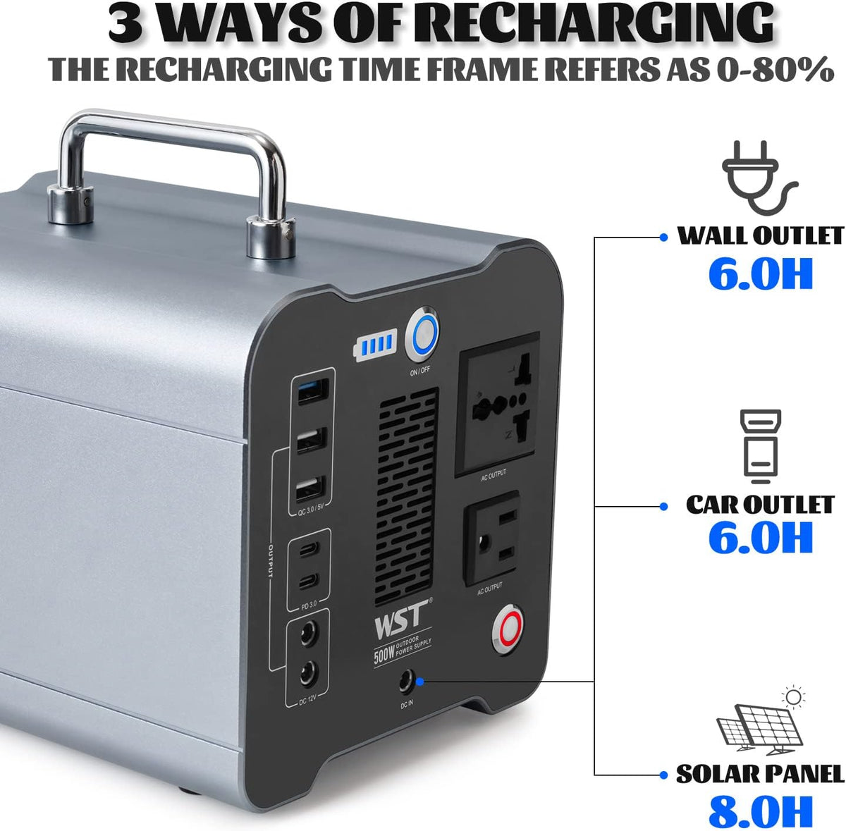 Portable Power Station 500W Lithium Battery N662823