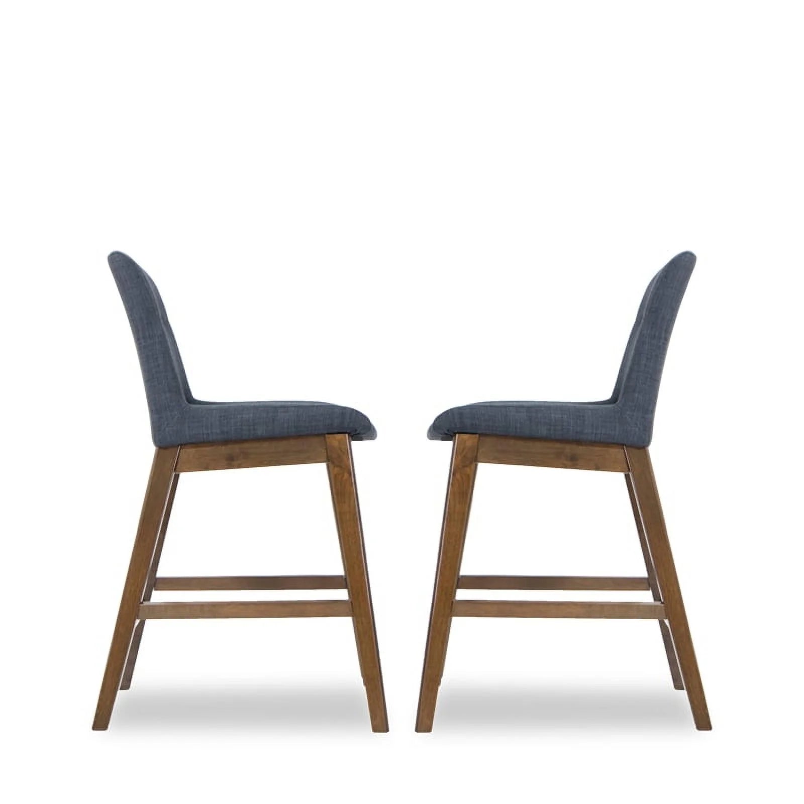 Dark Gray Fabric Upholstered Counter Stool (Pair) B860