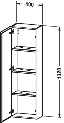 Semi-tall Cabinet with 1 Door M847