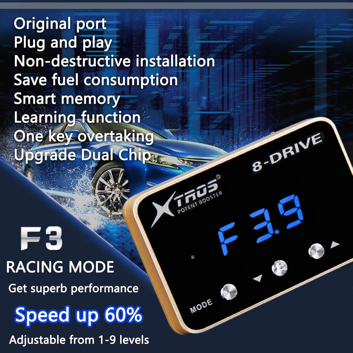 Pedal Throttle Response Controller Electronic Accelerator Booster Pack of 2 O894