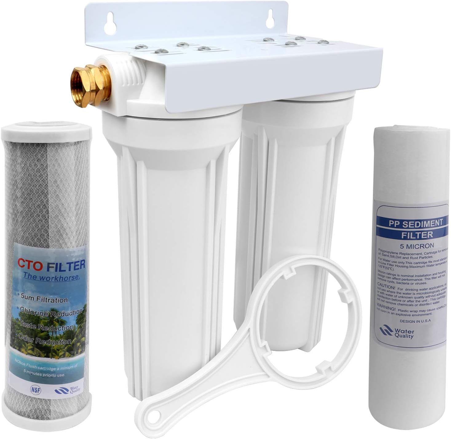 External RV Dual Water Filter System, Pack of 2 W909