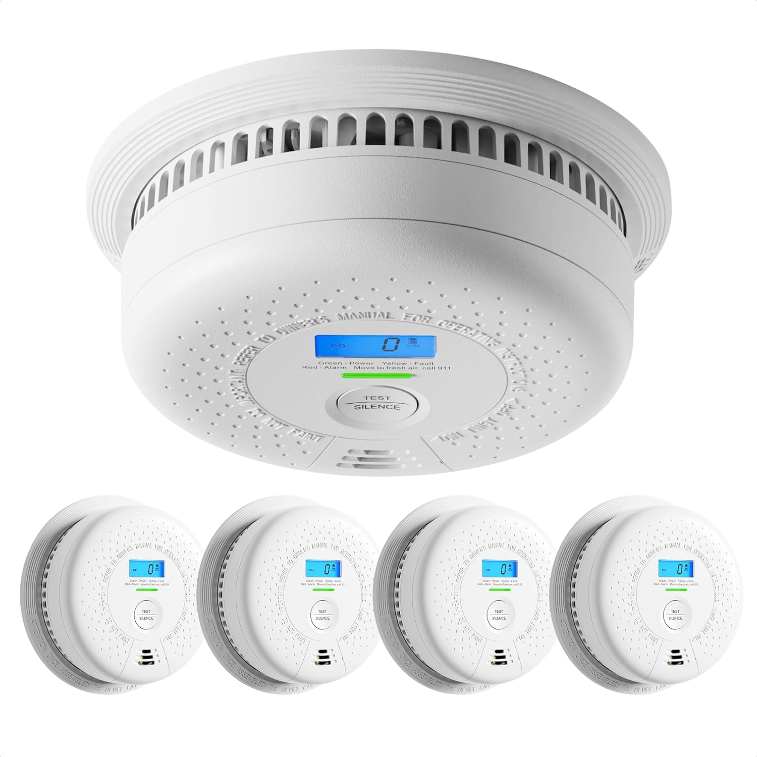 10-Year Battery Dual Sensor Smoke and Carbon Monoxide Alarm, 5-Pack K318