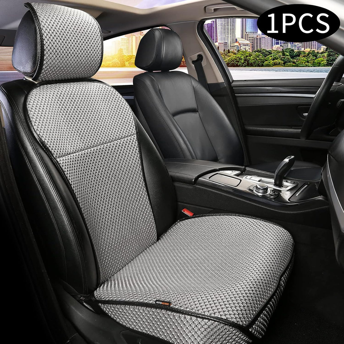 Black+Grey Universal Car Seat Cover Q9366