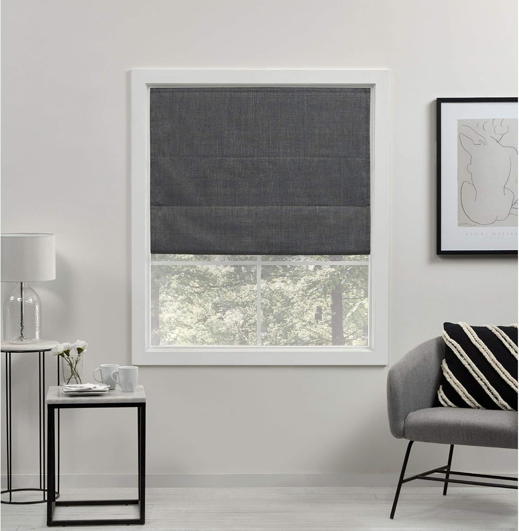 Denim Total Blackout Roman Shade J386049