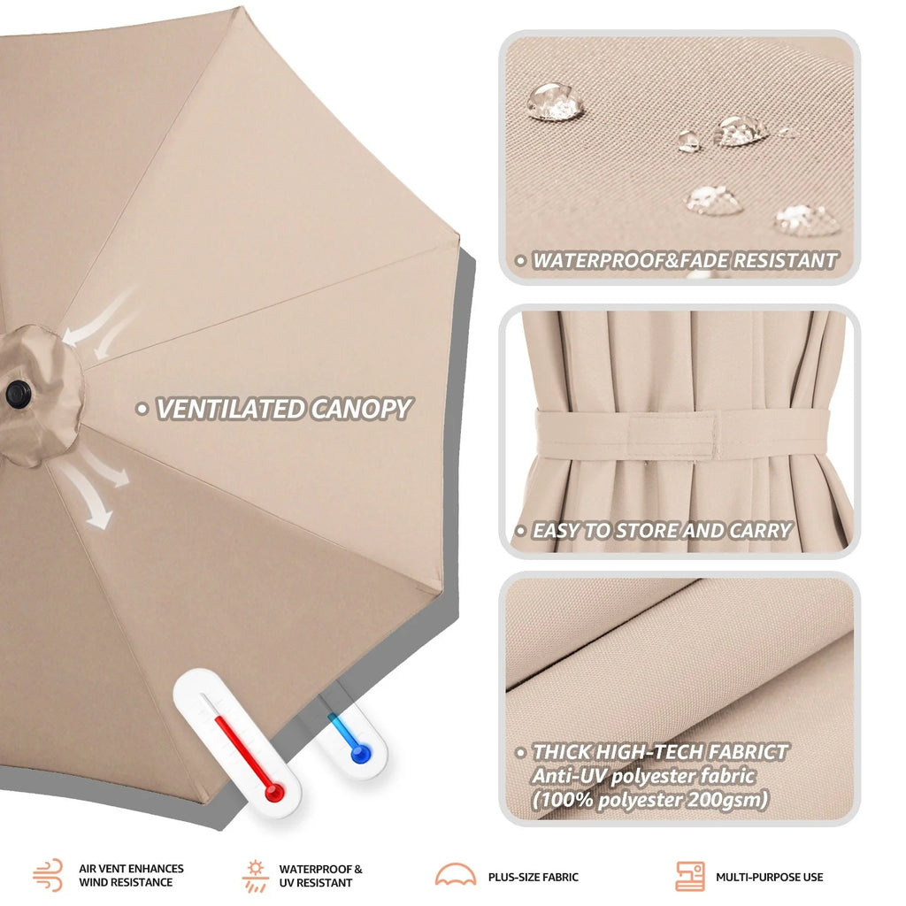 Beige 10 ft Patio Umbrella Z78487