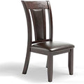 Dark Cherry Wood Padded Dining Chair (Set of 2) A31270