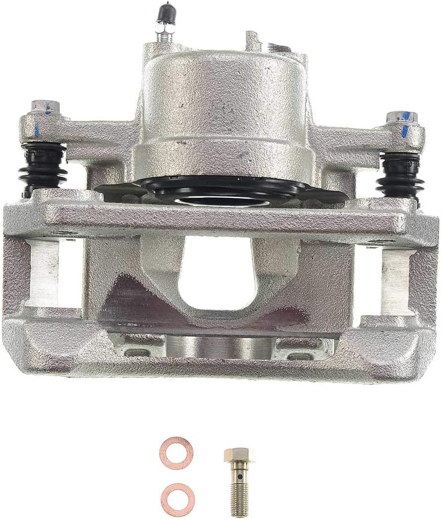 Disc Brake Caliper Assembly with Bracket Compatible with Jeep Liberty KJ 2002-2007 Front Left Driver Side Pack of 2 E4565