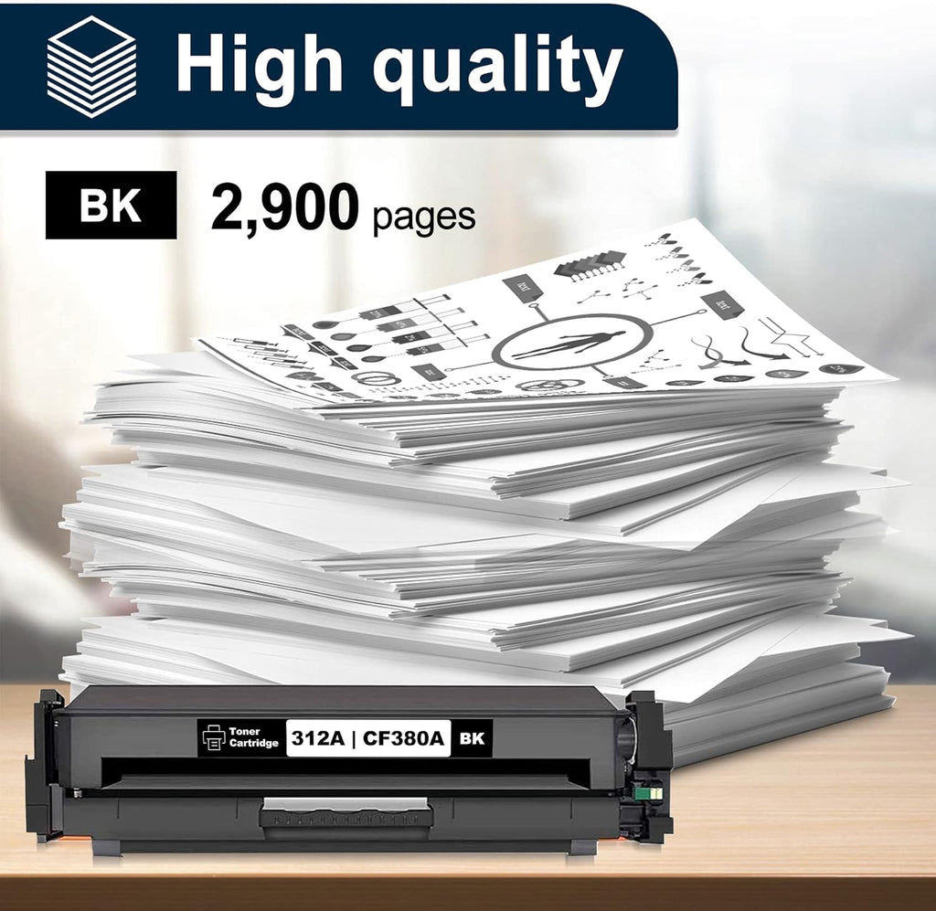 312A Toner 3 Pack Compatible Remanufactured Ink Cartridge Y2380