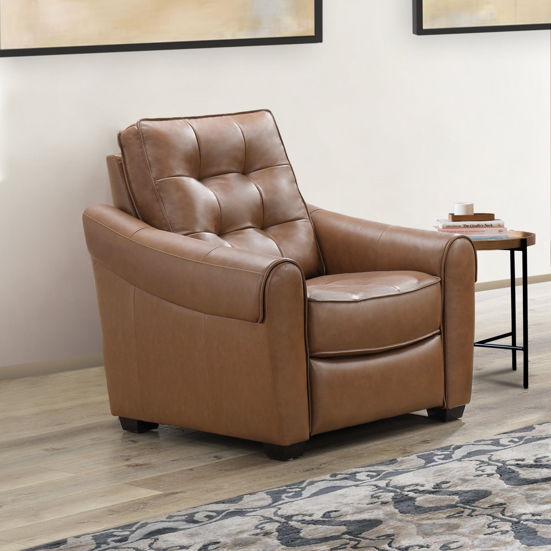 Camel Leather Power Reclining Armchair S312534