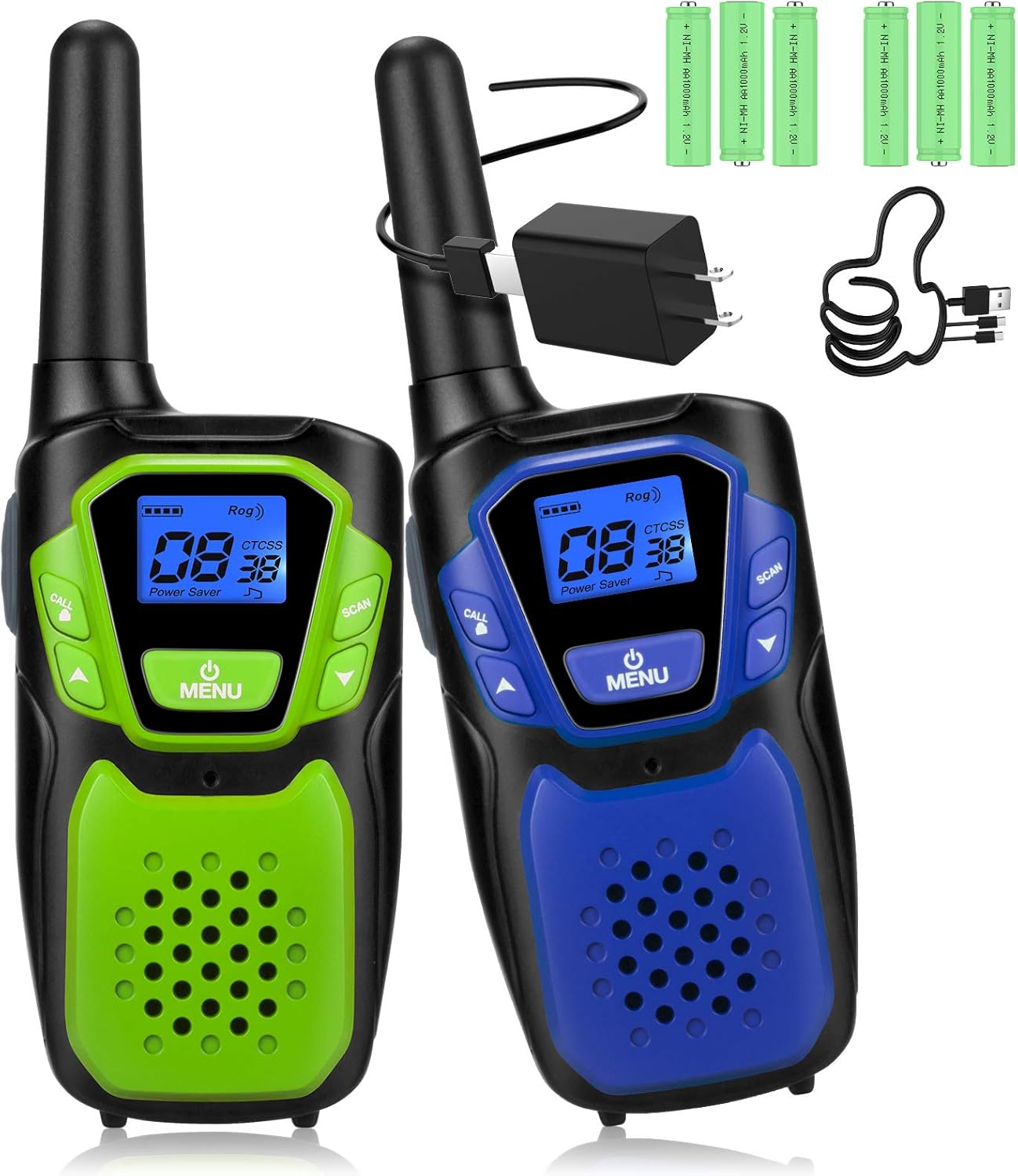 Rechargeable Walkie Talkies for Kids with Micro-USB Charger Z5938