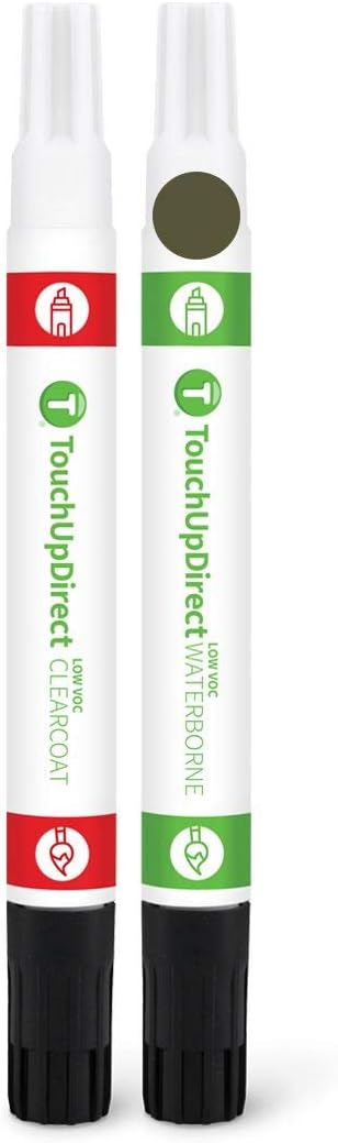 Green Metallic Touch Up Paint Pen+Brush Applicator Kit Pack of 2 J9381