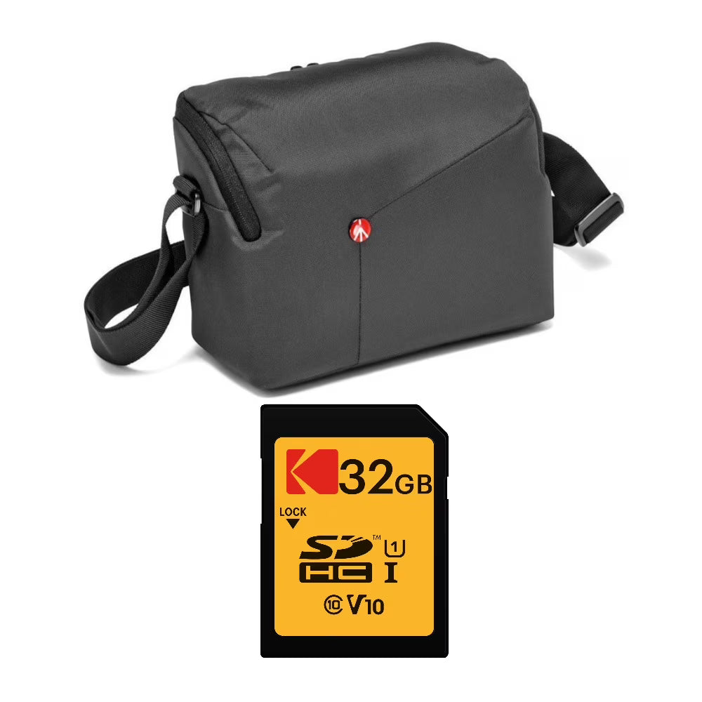 Gray Camera Shoulder Bag with 32GB SDHC Card Z353282