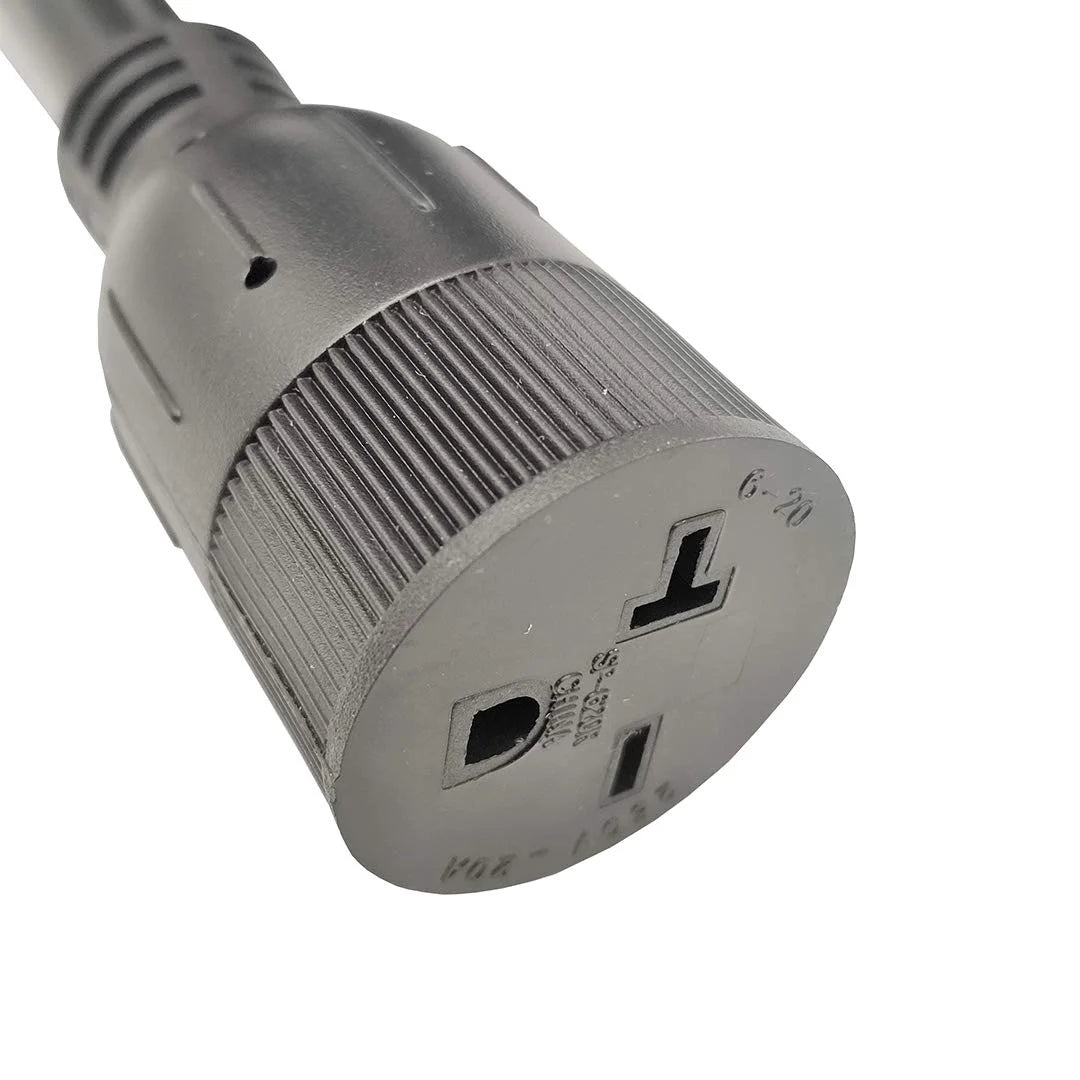 10-50 Plug Male to 6-20 T-Blade Receptacle Female Adapter Cord (25FT) D472286