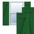 16 1/8x22W x 39x22H PVC Three Board Joined Board-n-Batten Shutters I795