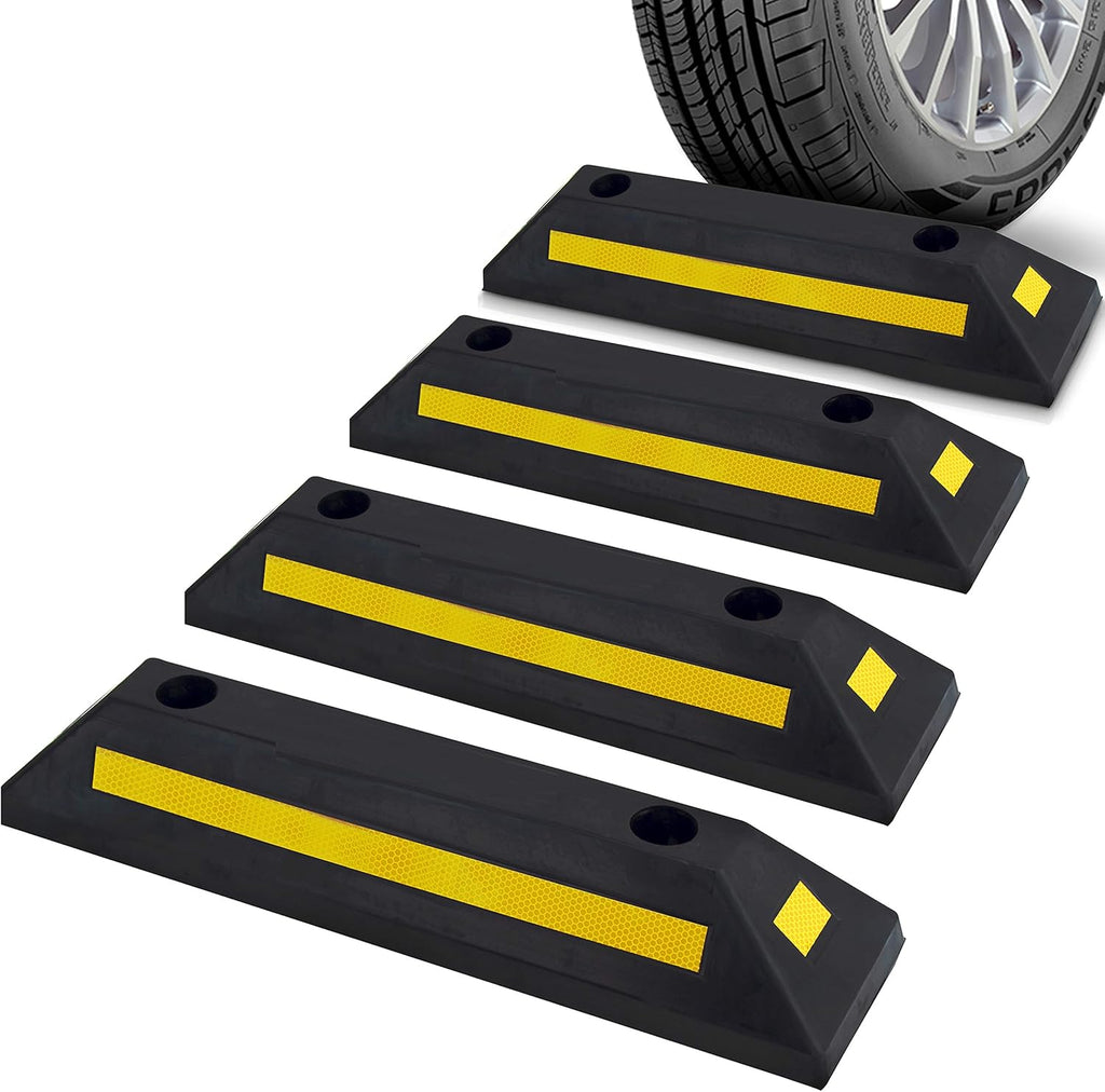 Heavy Duty Rubber Parking Stopper, Pack of 2 O956854