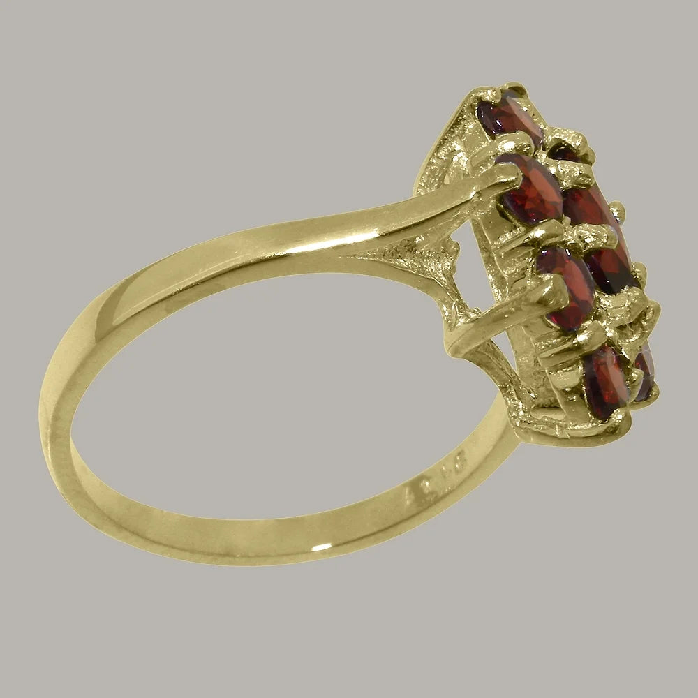 9k Yellow Gold Garnet Statement Ring P5035