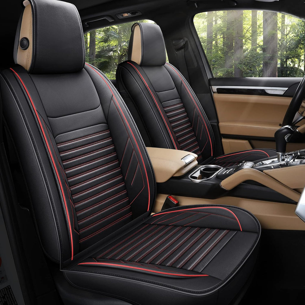 Black Full Set Leather Car Seat Covers B356