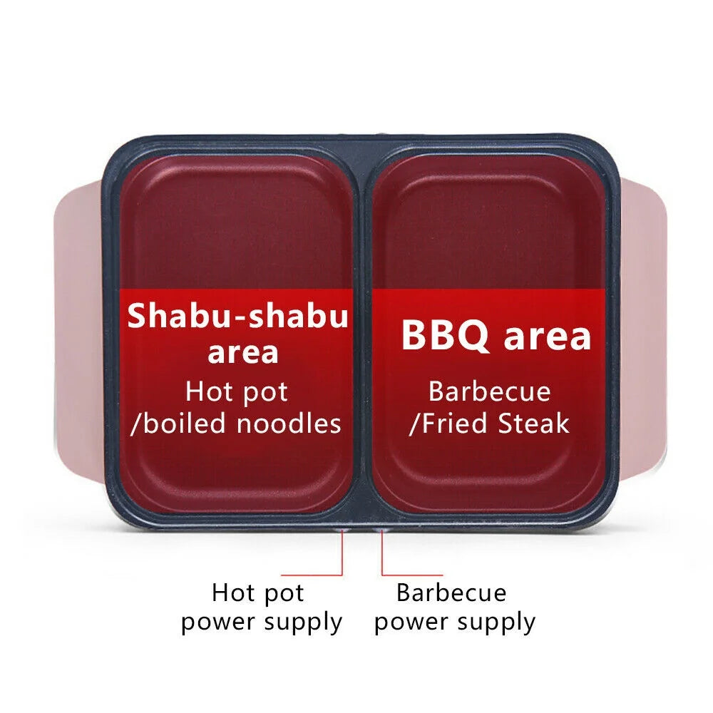 Pink Electric Grill Non-stick Stainless Steel T886