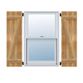 Rough Sawn Western Red Cedar Board-n-Batten Shutters with Z-Bar I36407