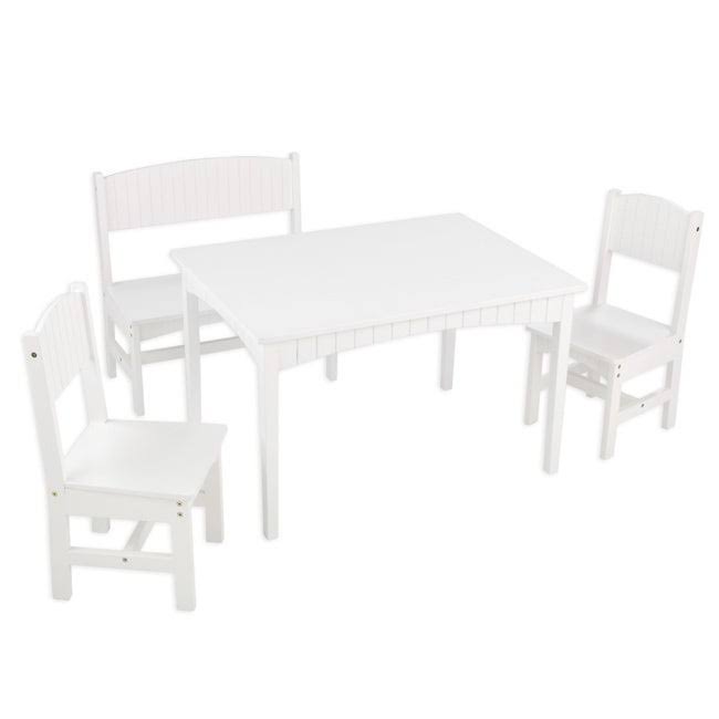 Pastel Table with Bench and 2 Chairs S699595
