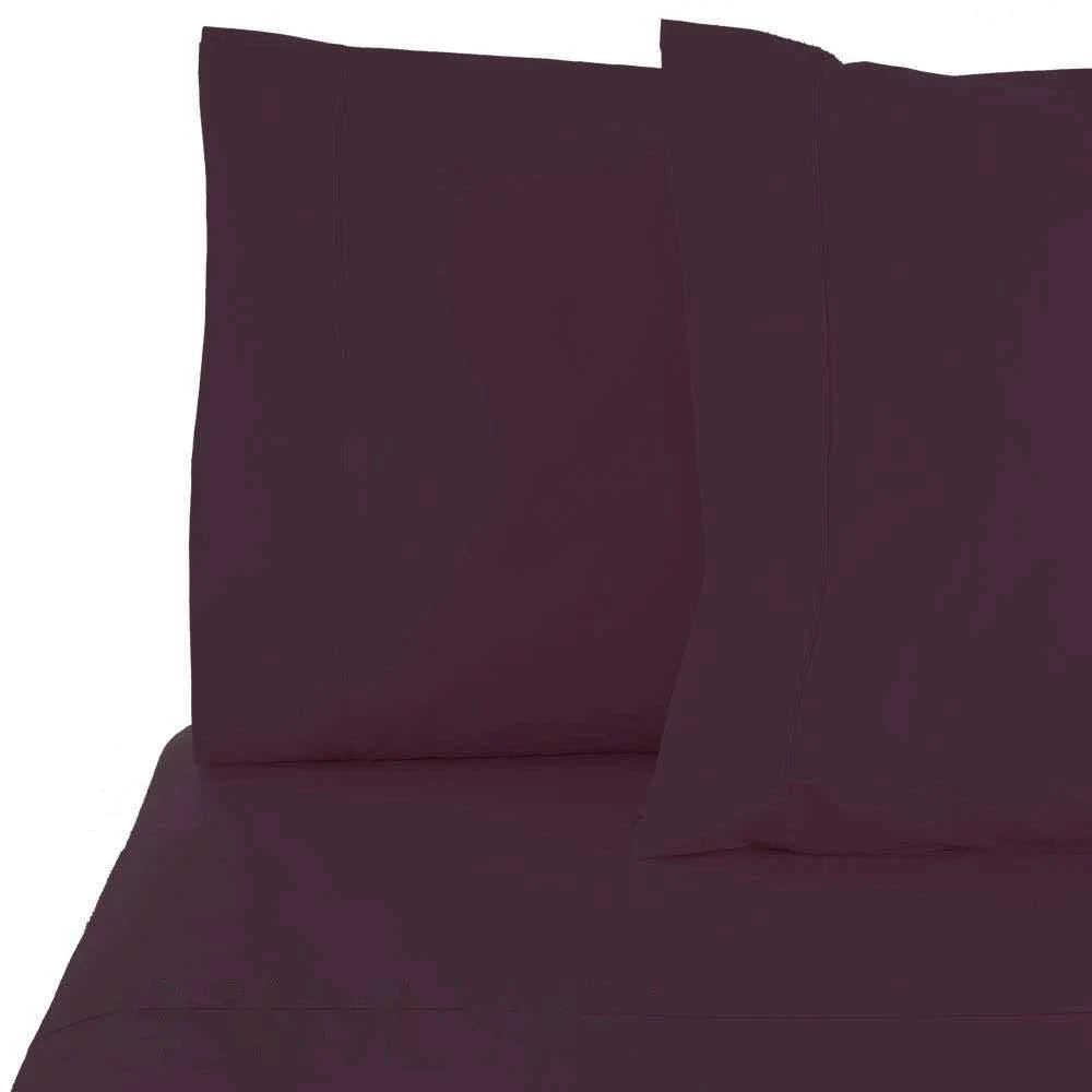 6-Piece Set Deep Pocket Bed Sheets Eggplant California King M482