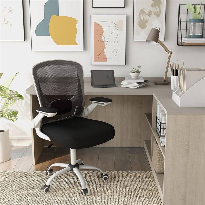 White Adjustable Mesh and Metal Office Chair S408