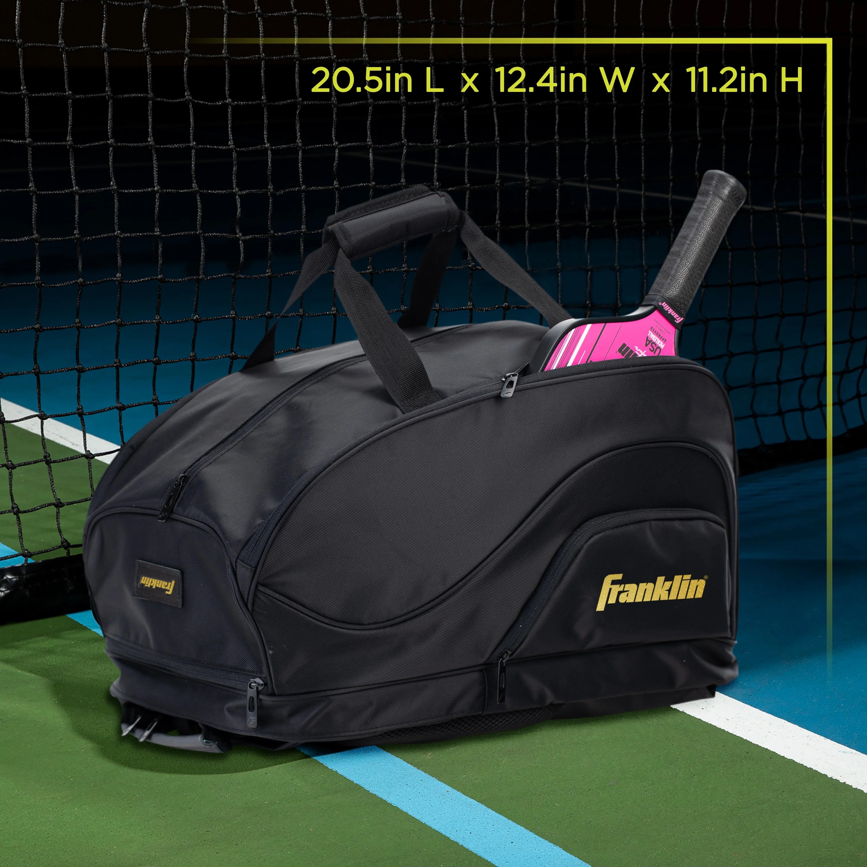 Black Hybrid Pickleball Backpack Duffle Bag Z261
