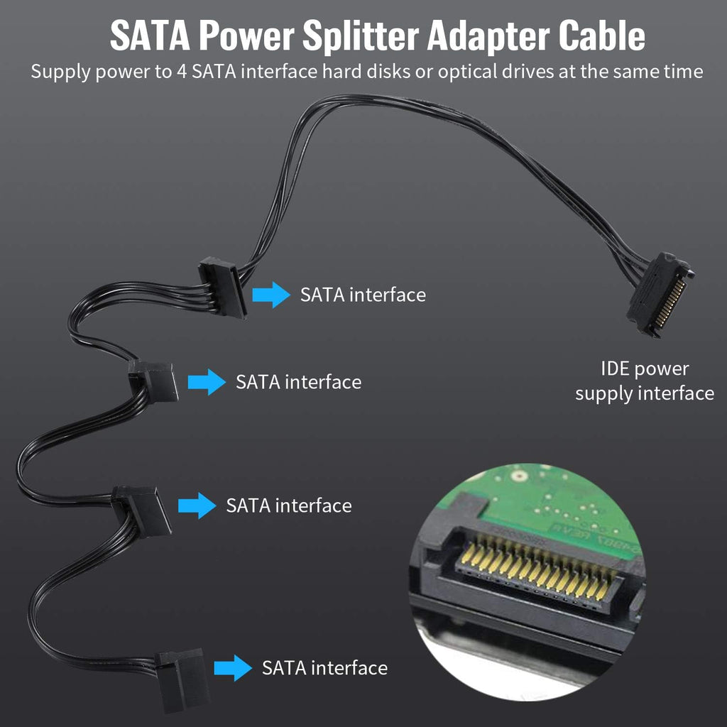 PCIe SATA Card 6 Ports SATA III Controller Expansion Card with 6 SATA Cables Pack of 2 F8875