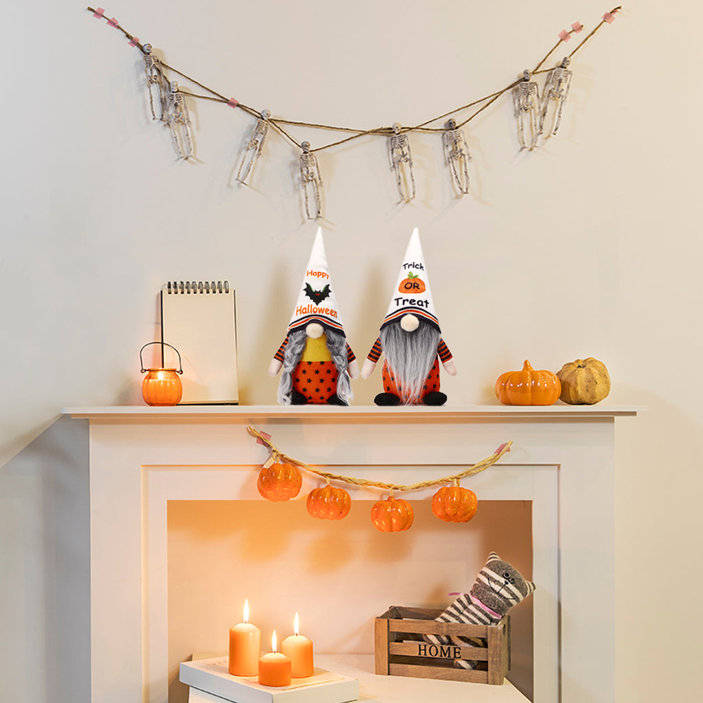 Set of 2 Halloween Gnome Plush Doll S8286