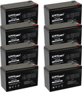 12v 9ah Sealed Lead Acid Battery with F2 Terminals, 8 Pack Q1439