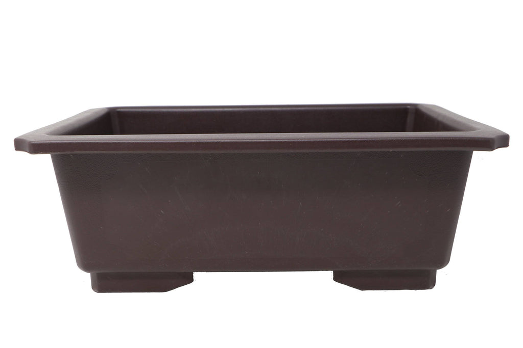 Rectangle Deep Brown Plastic Bonsai Training Pot X62487