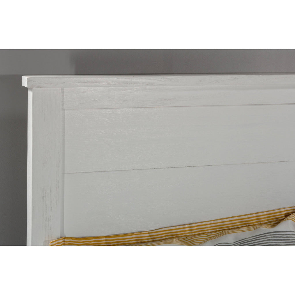 White Full Panel Bed with Trundle T66870