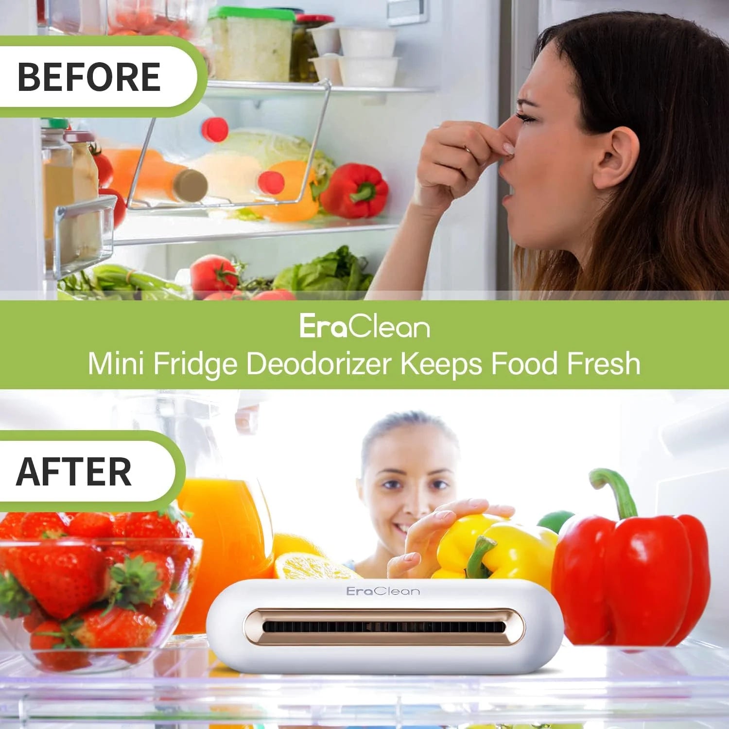 Mini Fridge Deodorizer, Rechargeable Odor Eliminator U402213