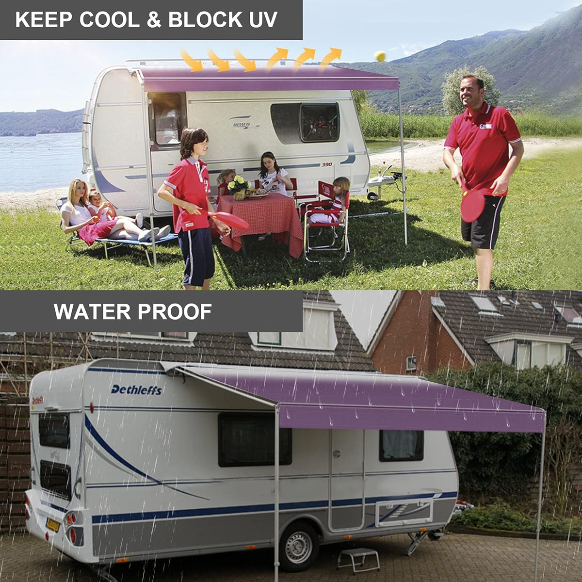 Waterproof Vinyl RV Awning Fabric Replacement 17' B66135