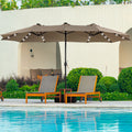 15ft Large Patio Umbrella with 36 LED Lights, Base Included P369317