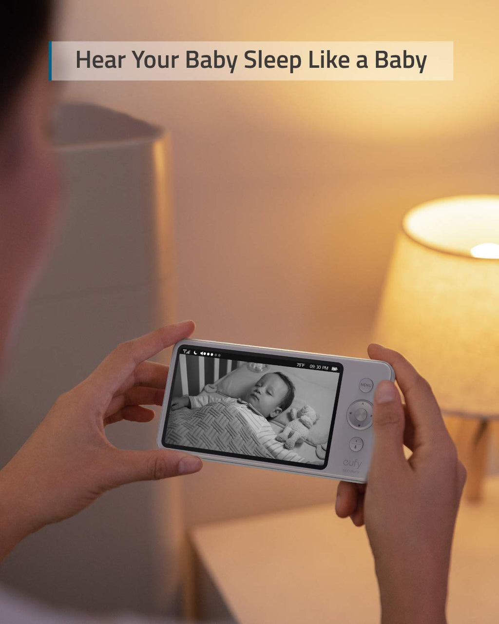 Video Baby Monitor with Camera and Audio, 2-Cam Kit, 720p HD, 5 Display, 110° Wide-Angle Lens, Night Vision P40356